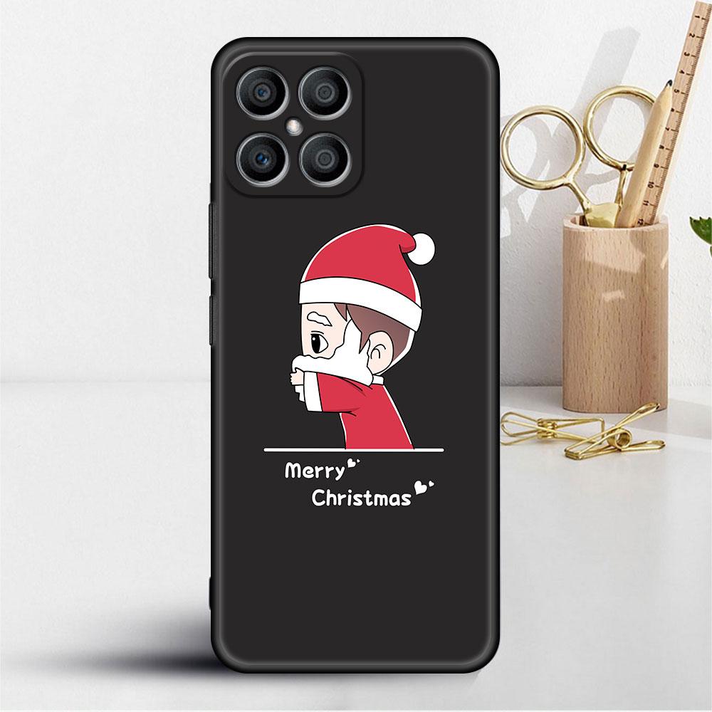 

Веселого Рождества зимой чехол для Huawei Honor X8 X9 P50 X7 50 20 8X Play 9A P40 P30 Lite P Smart 2021 черный чехол для телефона Huawei P Smart Z