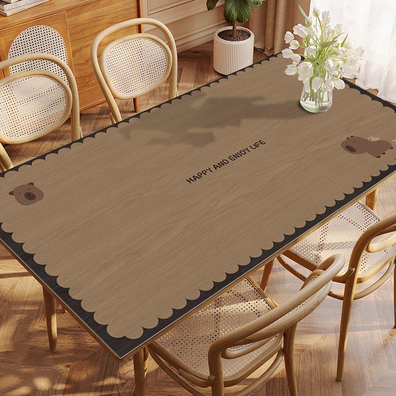 Imitation Wood Grain Heat-Resistant Waterproof Table Mat - Luxurious & Durable Coffee Table Protector 50x100cm Easy Clean