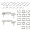 Lemfema Stainless Steel Wall Hooks, 15-Pair Set (30 Pieces), Frame Hanging Brackets, Frame Hooks for Hanging Clocks, Mirrors, and Paintings, Multi-Fun