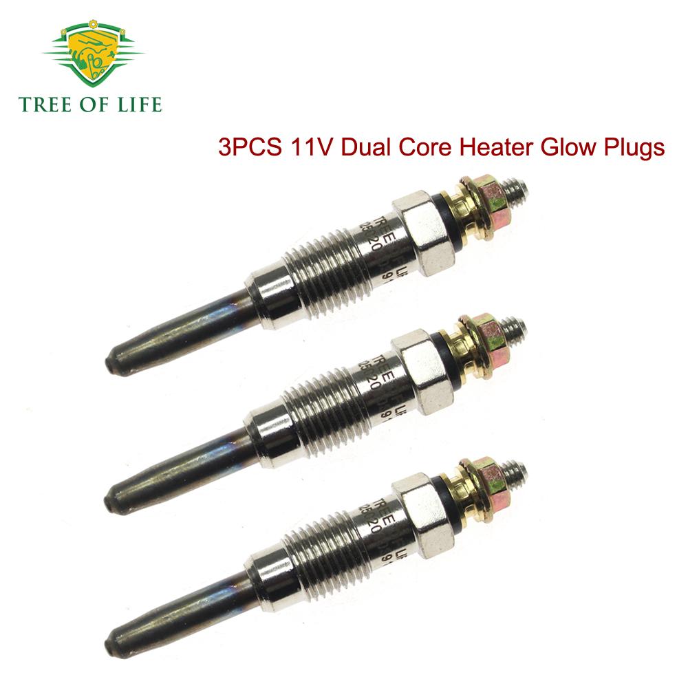 3PCS 11V Dual Core Heater Glow Plugs For LOMBARDINI Engine LDW 903 Boat Ship 0 250 201 039 3 PCS