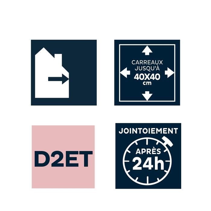 Colle Pâte Et Joint Carrelage - BOSTIK - 2 En 1 - Blanc - 1.5 Kg