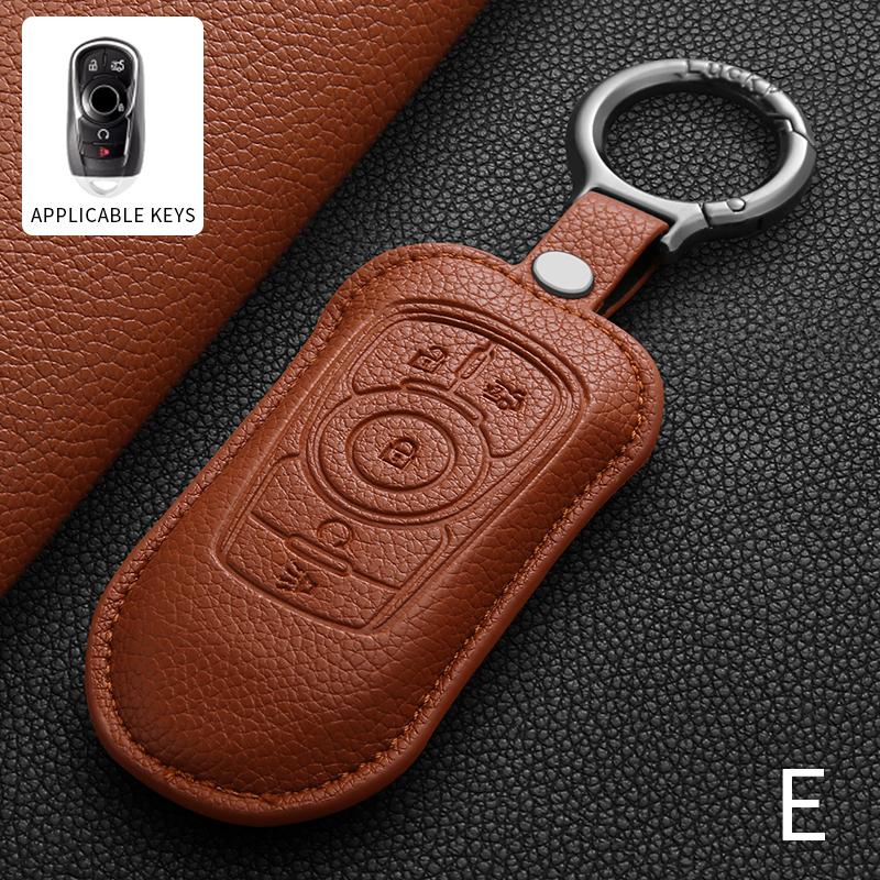 Leather Key Fob Cover For Buick Encore Envision Lacrosse Regal Verano