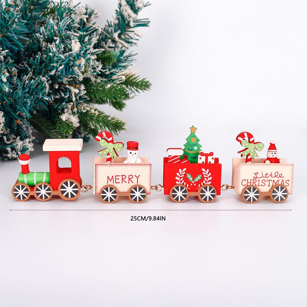 Festival Train Christmas Decorative Train Wood Christmas Decoration Home Decoration
