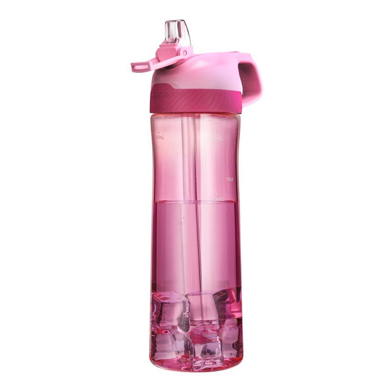 

Уличный студенческий чайник для фитнеса, тритановые спортивные соломенные креативные пластиковые стаканчики для знаменитостей онлайн 700ml