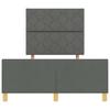 Bed Frame with Headboard Dark Grey 120 X 200 Cm Fabric