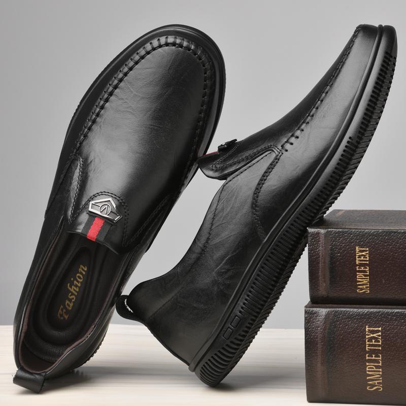 Brand Classic Men's Slip-on Shoe Men's Casual Leather Shoes Luxury Genuine Leather Men's Shoes Fashion Sports Shoes