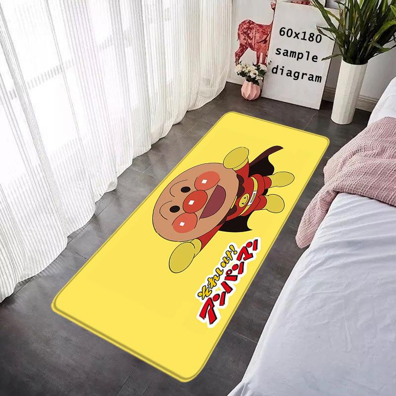 Foot Rug Welcome Floor Mat for Entryway Anpanman Cartoon Bathroom Hallway Carpet Kitchen Water Absorbed Rugs Fluffy Home Decor