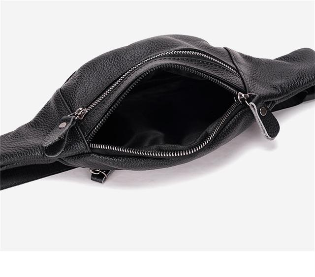 Men's Genuine Leather Waist & Chest Bag - Multifunctional Crossbody & Phone Holder, Work & Sports Wear-Resistant Pack