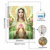 Diamond Painting Set DIY 5D Full Diamond Virgin Mary with Pink Roses Crafts for Home Wall Decoration