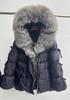 European station new high-end fur fox big fur collar white goose down jacket women's medium and long thickened coat