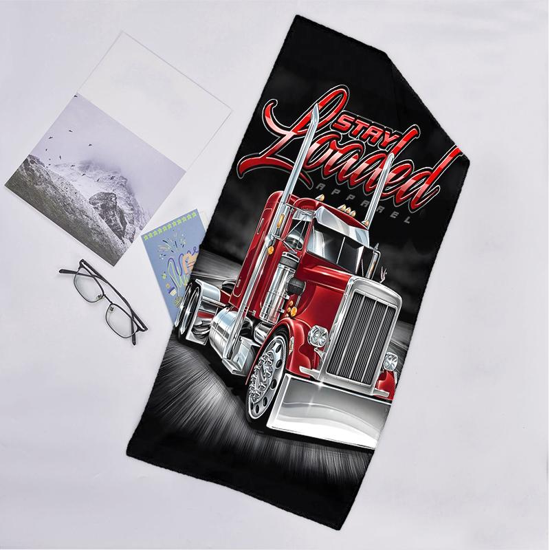 Truck Driver Fashion Beach Towel: Ideal for Summer Adventures Soft, absorbent and quick drying suitable for swimming and bathing