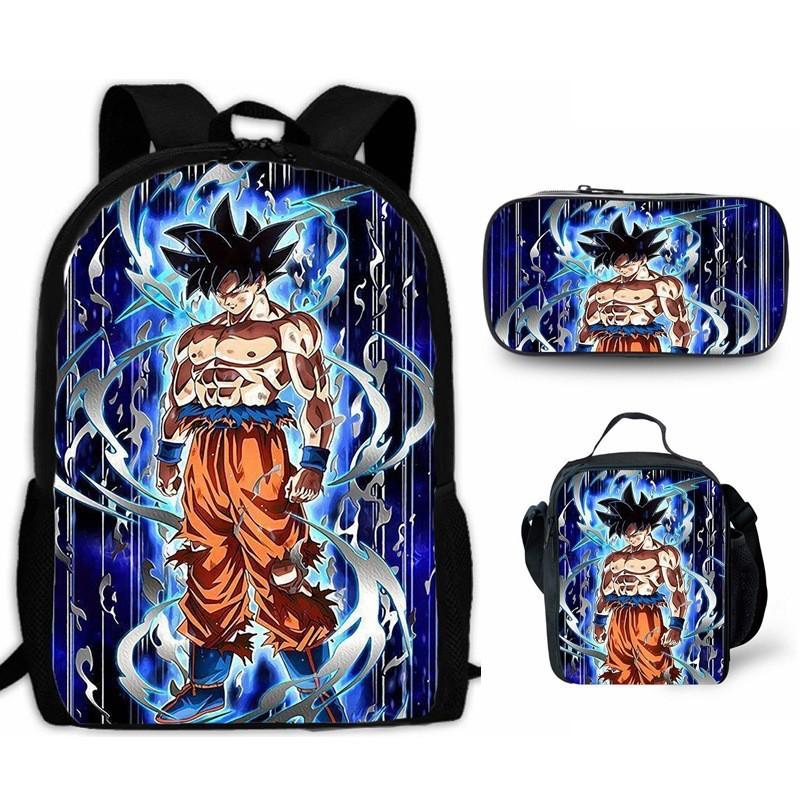 Dragon Ball Z Backpack Cartoon Oxford Fabric School Bag With Breathable Straps For Middle School Students