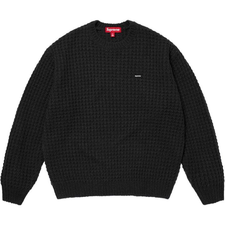 Supreme Small Box Waffle Sweater Black