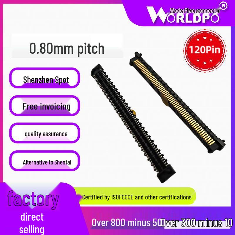 

Replacement for SAMTEC ERF8-060-07.0-L/S-DV-K-TR, Female 120-Pin Connector, Height Options: 9mm or 12mm.