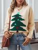 Pulover de Crăciun cu picături pentru femei - Tricotaje largi cu gât rotund pentru Toamnă/Iarnă