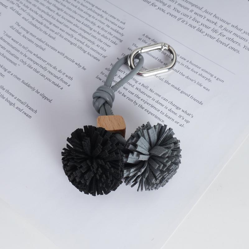 Blumen Quaste Kugel Taschenanhänger Schlüsselanhänger Lederanhänger Luxus Einfach All-Matching Taschen Dekoration Zubehör