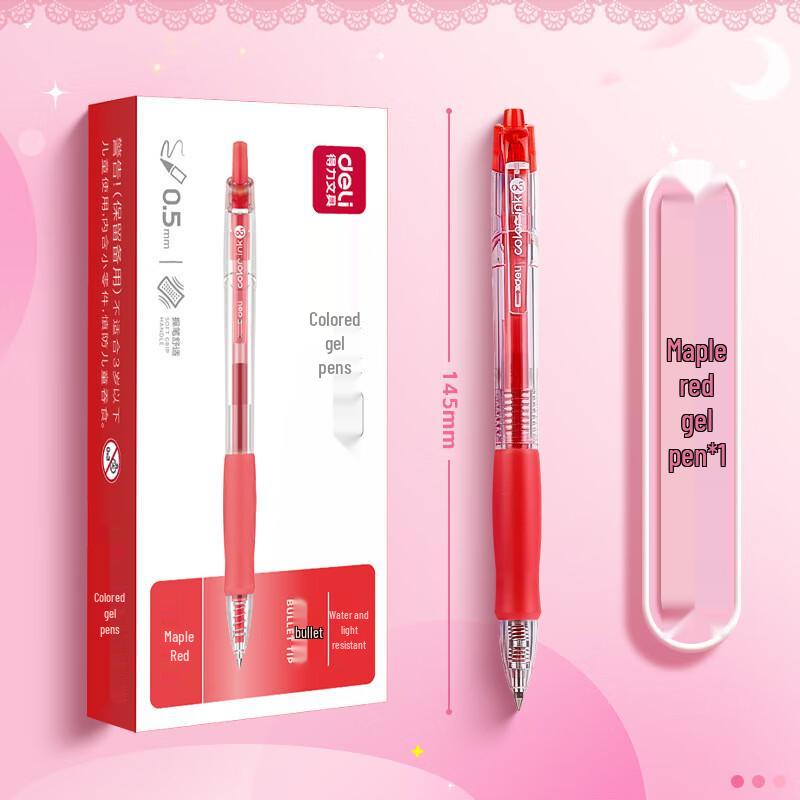 Deli SA500 Ret retractable Color Gel Pen 5-Pack