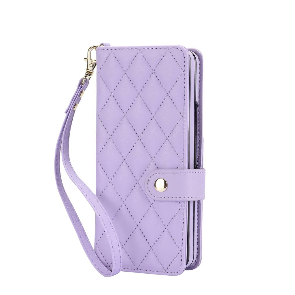 Wallet Case for Samsung Galaxy Z Fold 7 Flip Cover, with S Pen Holder, Multiple Card Slots, Kickstand, Full Protective Case