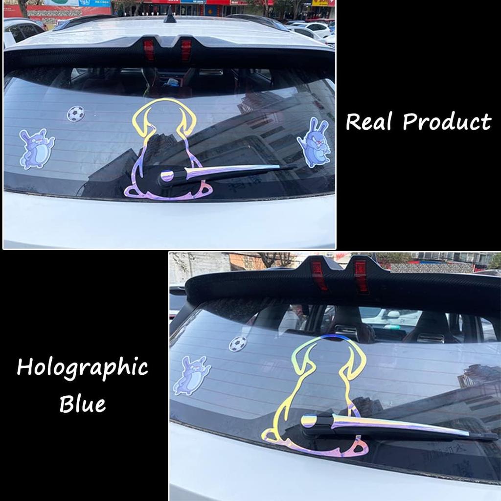 Dog Wiper Sticker for Cars, Waterproof Vinyl Cute Dog Waving Tail Rear Window Windshield Sticker Decal, Funny Lovely Animal Rear Wiper Decoration