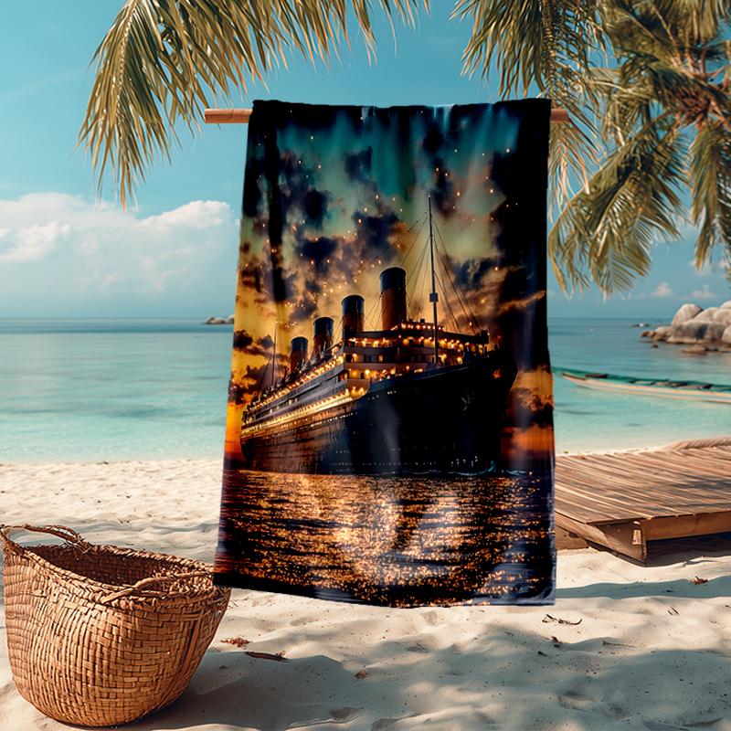Titanic Fashion Beach Towel: Ideal for Summer Adventures Soft, Absorbent and Quick Drying Suitable for Swimming and Bathing