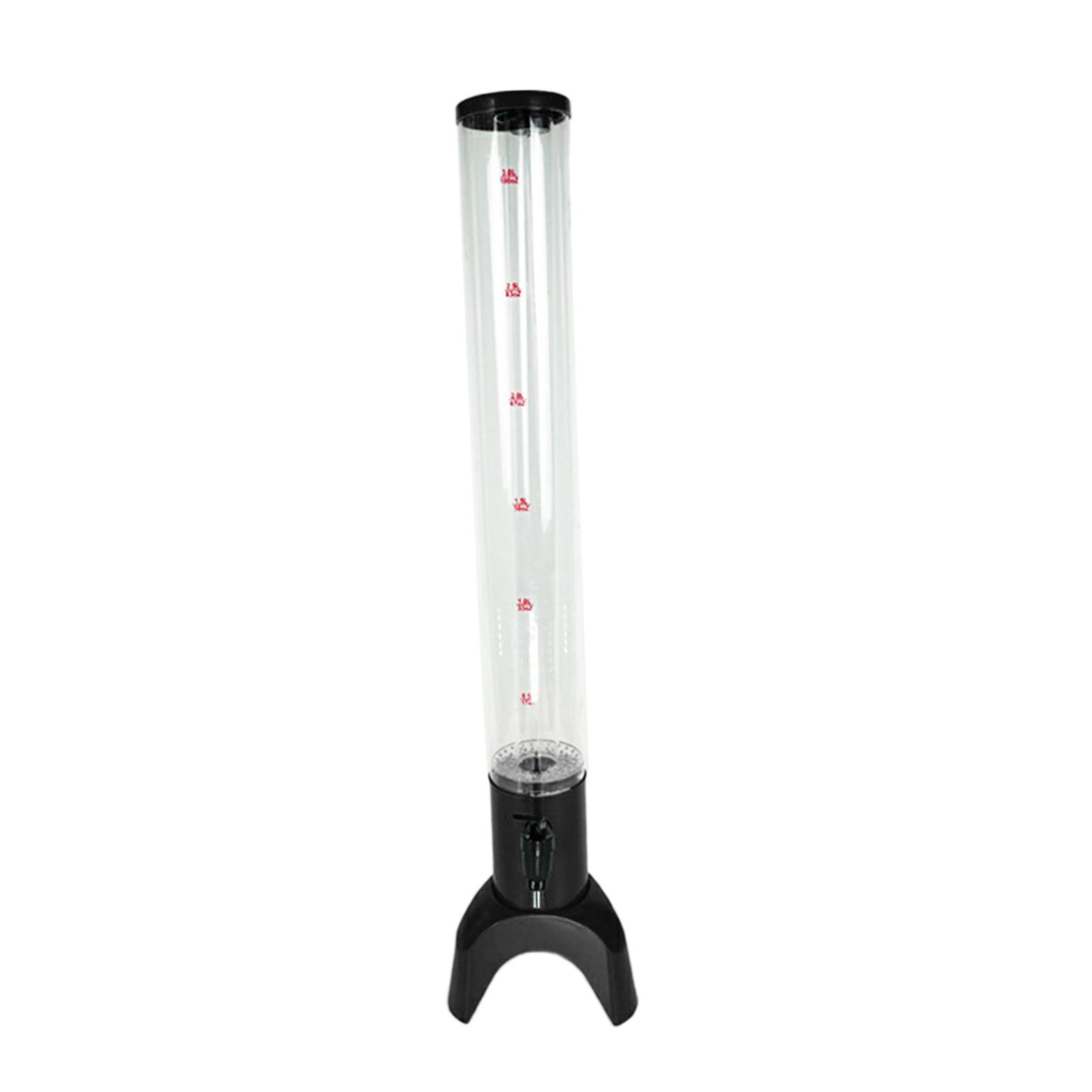 Dispensers Beer Tower Drinks Tower with Tap Parties Beer Drink Dispenser for Pubs Parties BBQ Festival 3L Capacity чёрный
