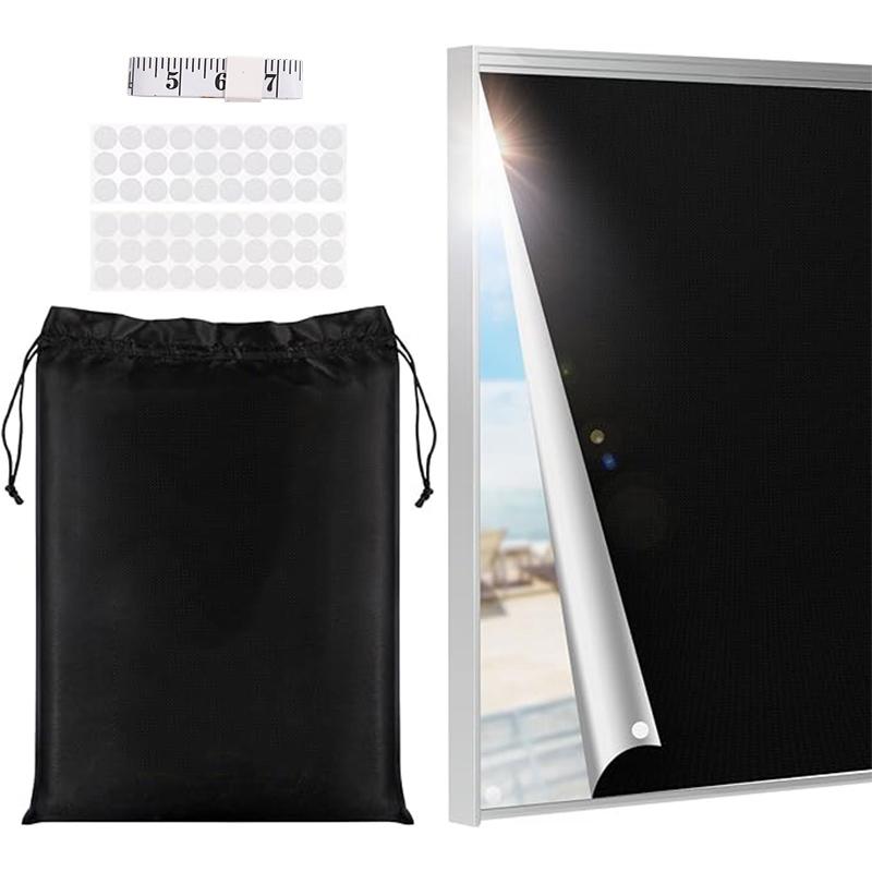 Sunshade Window Curtain Self-Adhesive Curtains Privacy Protection Curtains Livingroom Shade Curtains Home Sunscreen Curtain