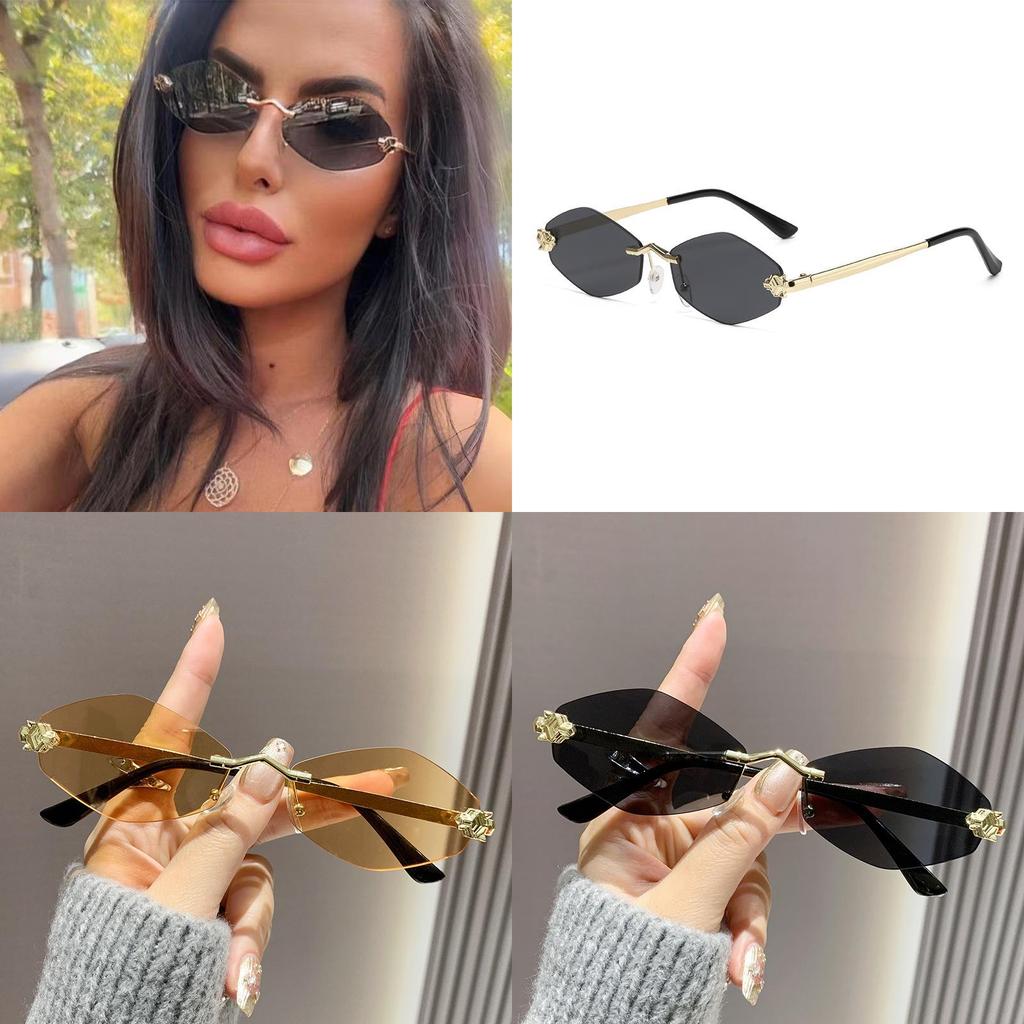 Unisex Metal Frame Square Sunglasses With Uv400 Protection For Travel And Parties