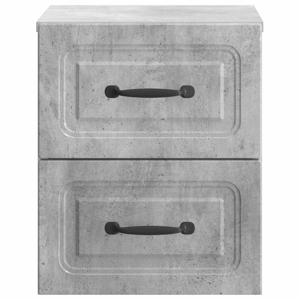 Wall Mounted Nightstand Concrete Grey 34.5 x 33 x 40 cm