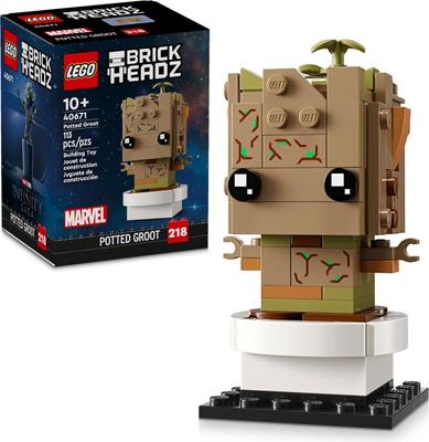LEGO BrickHeadz Groot w doniczce 40671 Klocki Zabawkowe dla Dzieci od 10 Lat