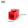 For RJ45 CAT6 Keystone Coupler Female To Female Insert Inline Coupler CAT6 Keystone Colorful Network Straight-through Connector