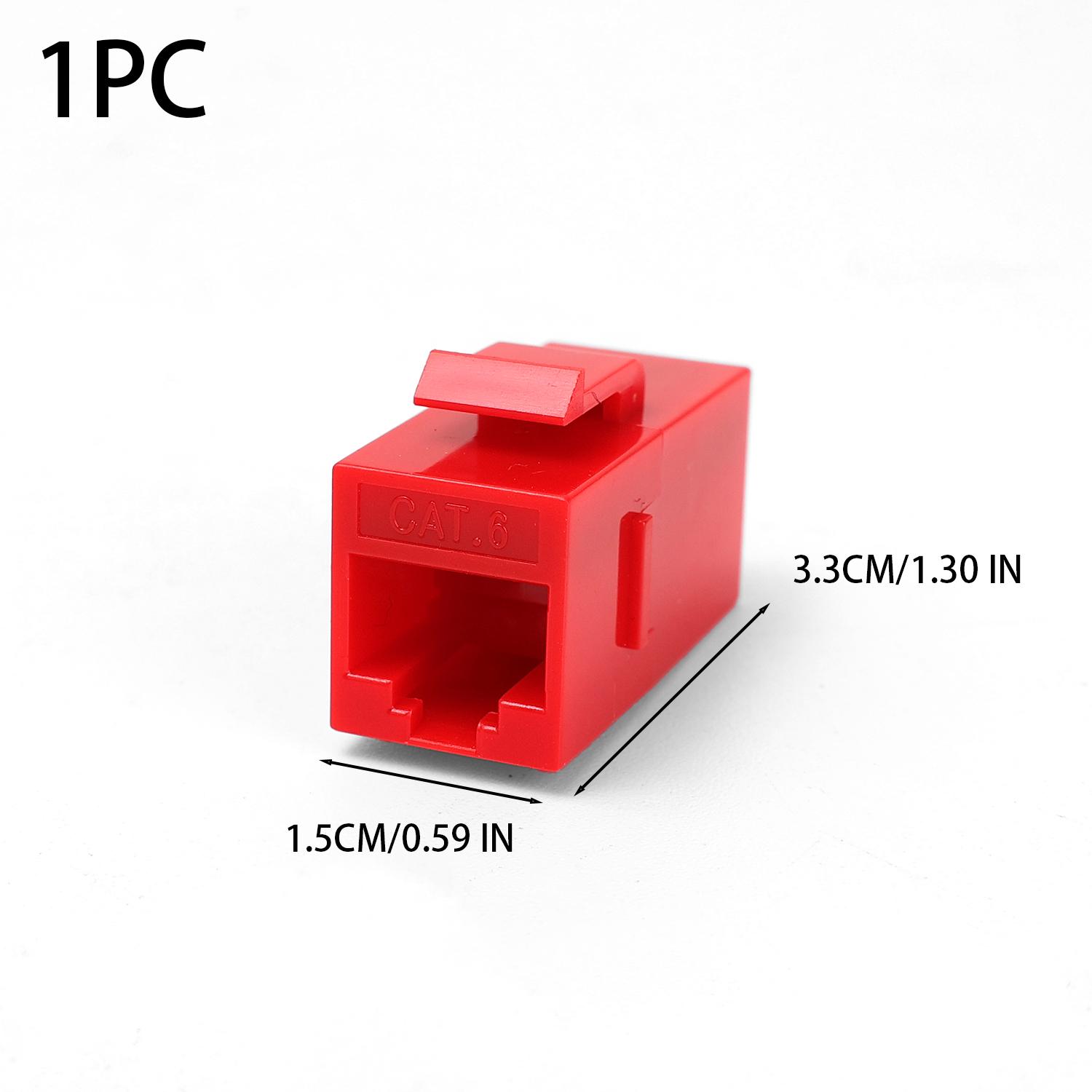 Для RJ45 CAT6 Keystone Муфта Гнездо-Гнездо Вставка Прямая Муфта CAT6 Keystone Цветной Сетевой Прямой Соединитель 1Pc красный