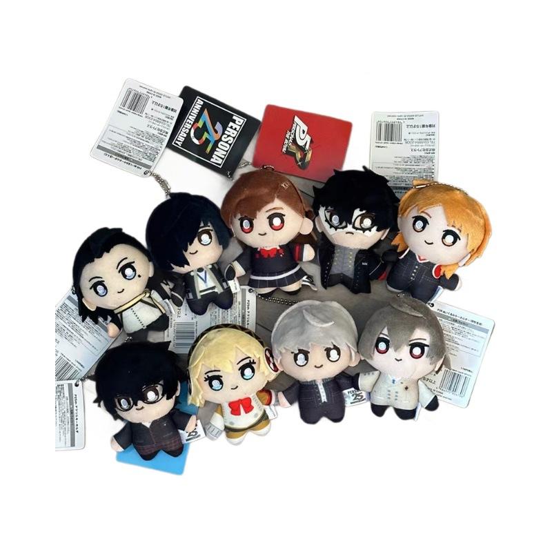Kawaii Persona 5 Royal Plüschanhänger Joker Amamiya Ren Weiche Mini-Puppe Schlüsselanhänger Spiel Anime Taschenzubehör Fans Geburtstagsgeschenk
