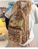 2025 Trendy Capybara Print Backpack: Cute, Fashionable, Versatile Double Shoulder Bag with Large Capacity for Students