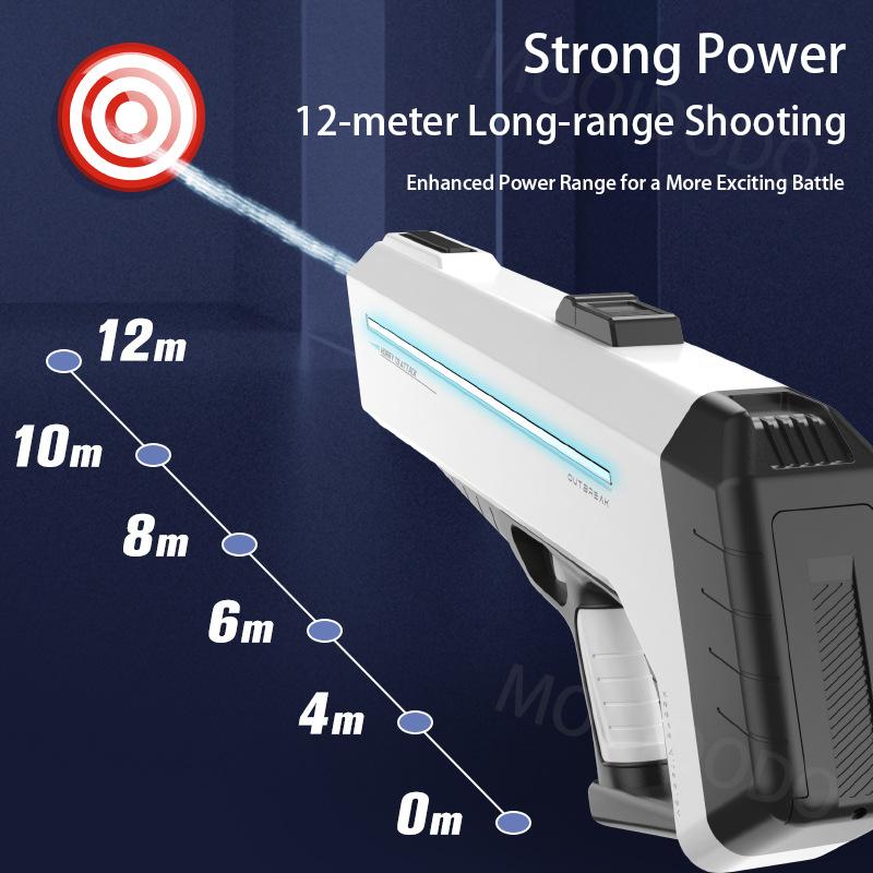 Powerful Electric Water Gun Toy With LED Large Automatic Water Pistol Continuous Shooting Balster Outdoor Toys For Boy Adult