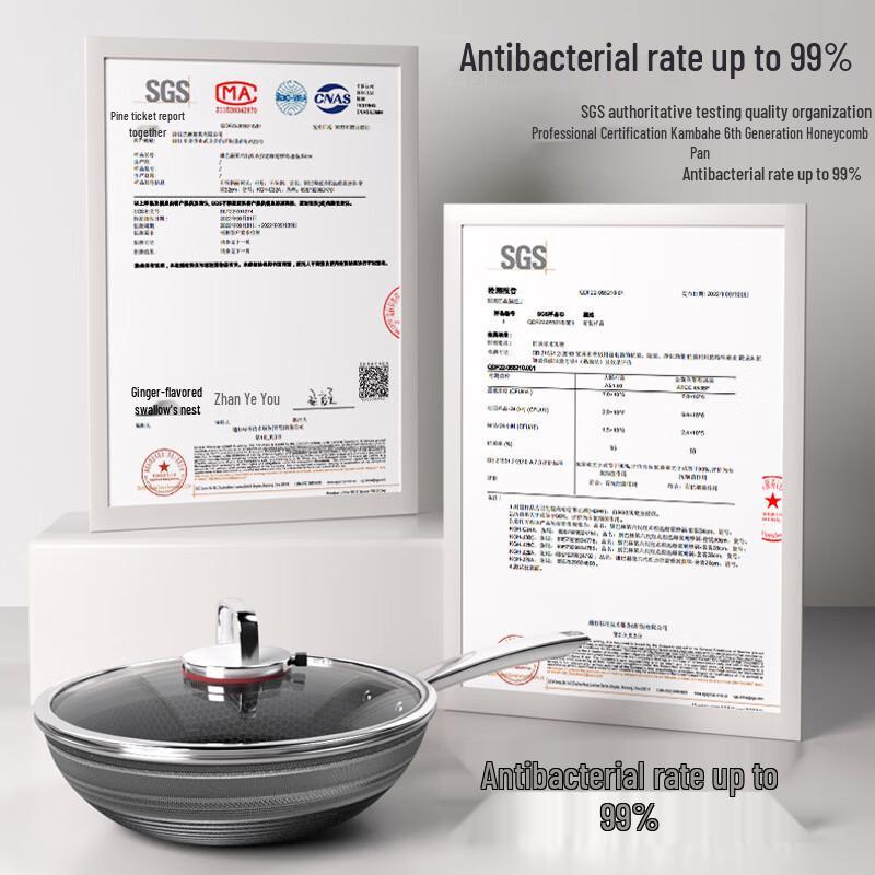 

KBH 6th Gen Non-Stick Antibacterial Stainless Steel Wok