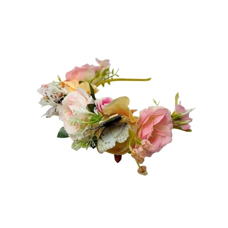 Elegant Floral Butterfly Headband For Women Soft Fabric Hair Accessory For Weddings Parties And Outdoor Event
