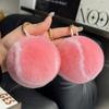 Premium Texture Tennis Keychain Fluffy PomPom Bag Charm Portable Car Ornament  Backpack Decor