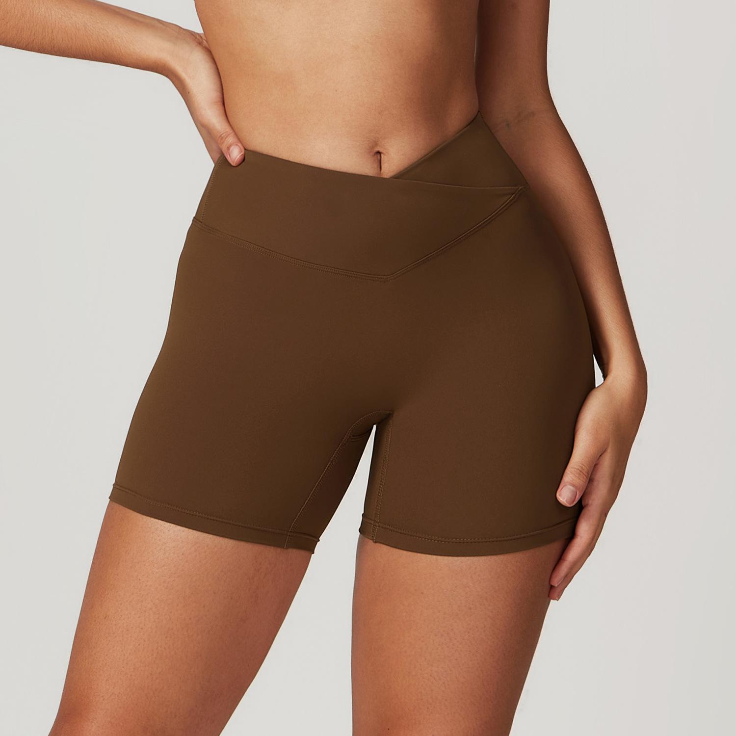 

Eco-friendly High-Waist Bare-feel Yoga Running Shorts for Women M