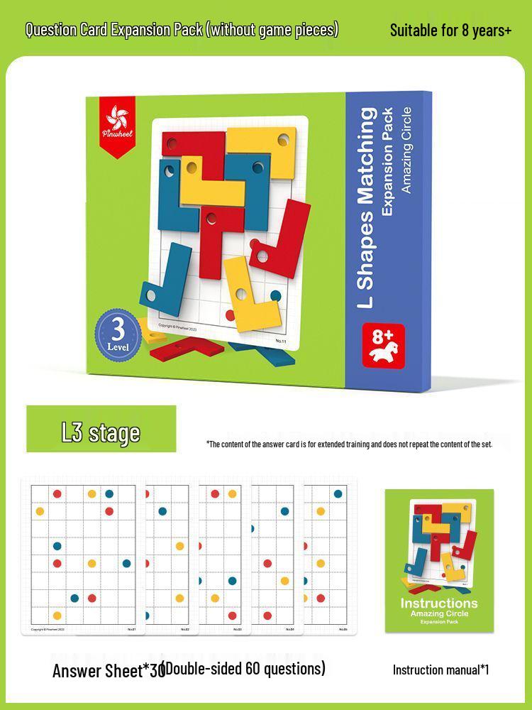 

Pinwheel L-Shaped Matching Game: Educational Table Toy for Logical Thinking and Concentration (Ages 3-6)
