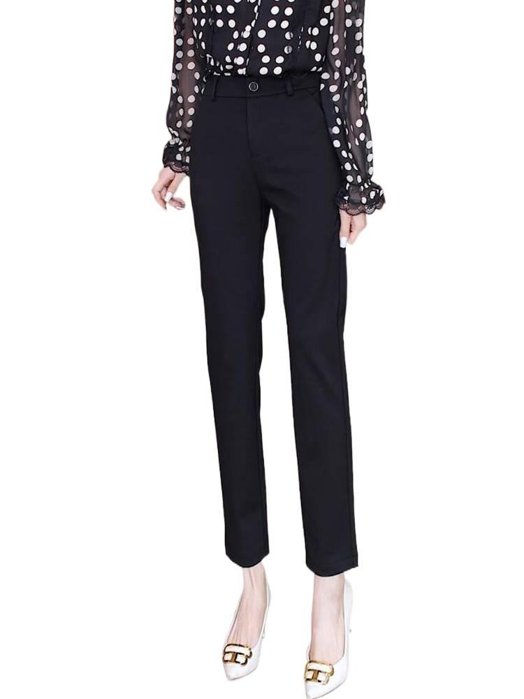 Woodpecker Women's Versatile High Waist Petite Slimming Cigarette Pants