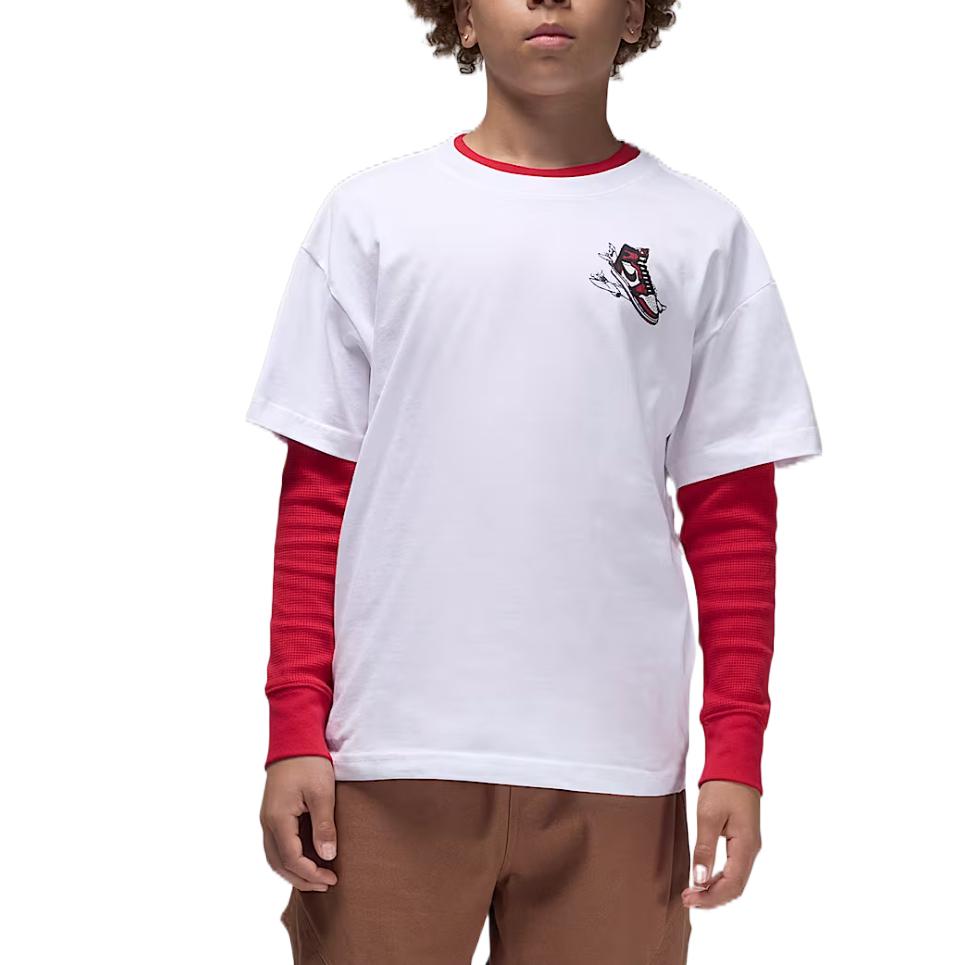 Jordan Air T-Shirt Simple Classic Fashion Versatile Short Sleeve Kids Tops IO2294-100