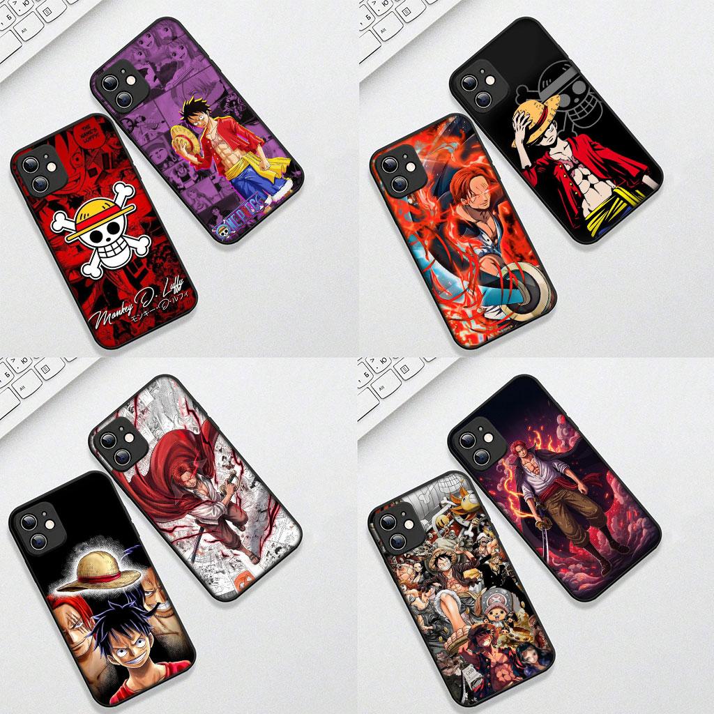 Phone Cover for Apple iPhone 13 12 Mini XS 11 Pro Max 7 8 Plus XR SE 2022 2020 SE3 Casing Case Shanks Red Hair One Luffy Pieces