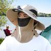 Fisherman Hat with Removable Fan Rotatable USB Fan Wide Brim Sun Hat UPF50+ Protection Adjustable Circumference Fishing Hat