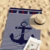 Nautical Anchor Nautical Style Towel Quick Drying Beach Towels Are Suitable For Swimming Pools Camping Yoga And The Gym