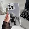 Pressure People Phone Case For iPhone 16 15 14 13 12 17 Pro Max Plus Multicolor Matte Silver-Plated Protective