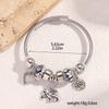 Women All Match Crystal Elephant Love Heart Tree Beads Bracelet Cuff