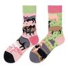 Asymmetric Colorful Christmas Cotton Socks for Couples