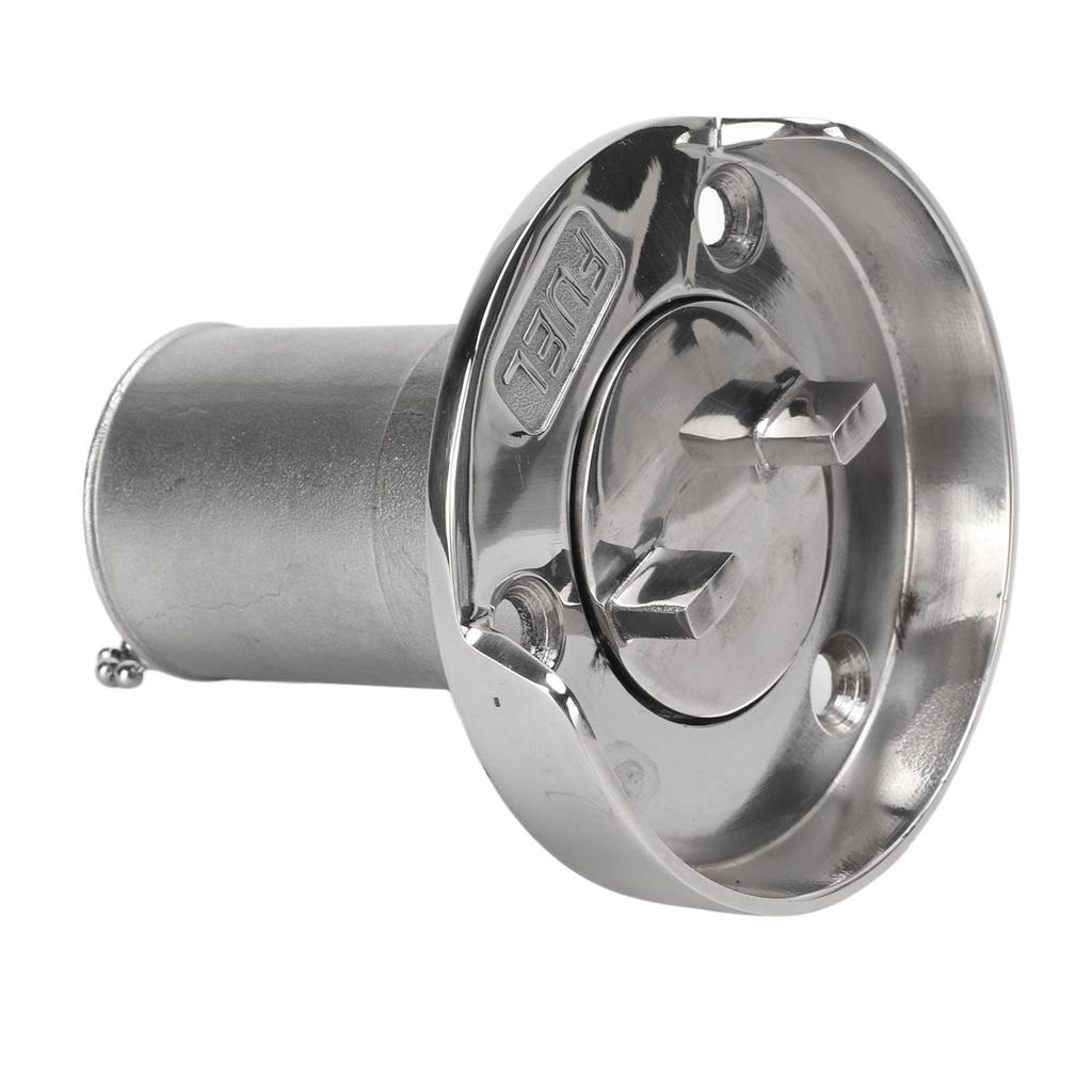 1.5in Boat Deck Filler with Cap Fill Gas Fuel Diesel Stainless Steel for Marine Yachts Caravans RVs Trucks Trailers