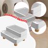 Ramp Cat Litter Stair with Non Slip Feet Detachable Washable Leakproof 2 Steps for Elderly Cats