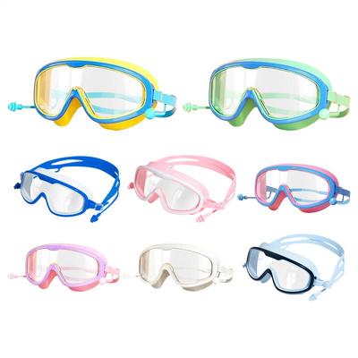 Kids Swimming Goggles Anti-UV No Leaking Pool Eyewear for Boys and Girls Anti-fog No Nose Bridge Design Swimming Eyeglasses